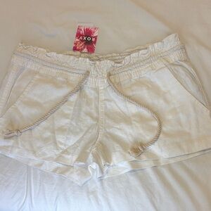 Roxy Women's White Linen Shorts